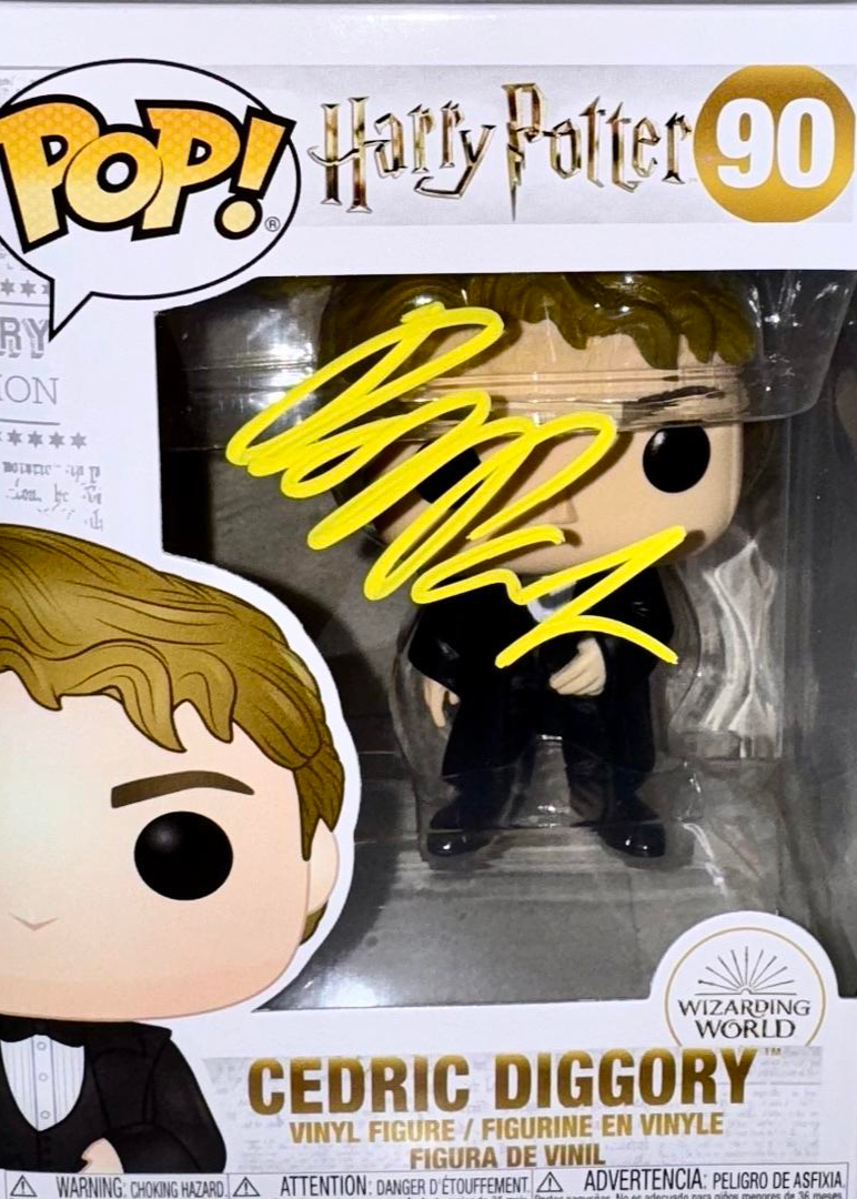 Robert Pattinson Signed Funko Pop #90 Cedric Diggory (Harry Potter) - Celebrity Authentics #01